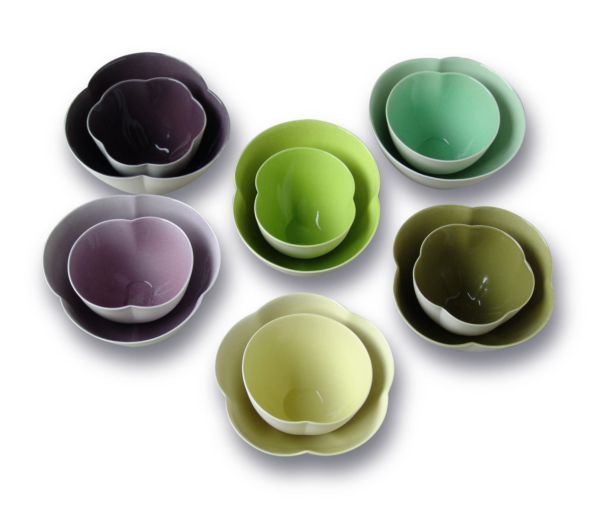 Flower bowls "Forest colors"