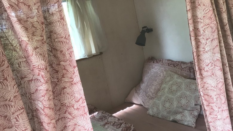 Bunk in Leopold - the llama herding trailer, &copy; lamawanderland