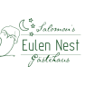 Logo of the Eulen Nest guest house with a sleeping owl, moon and stars.