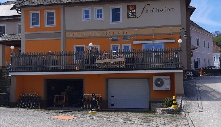 Bicycle stop Feldhofer bakery, © Bäckerei Feldhofer