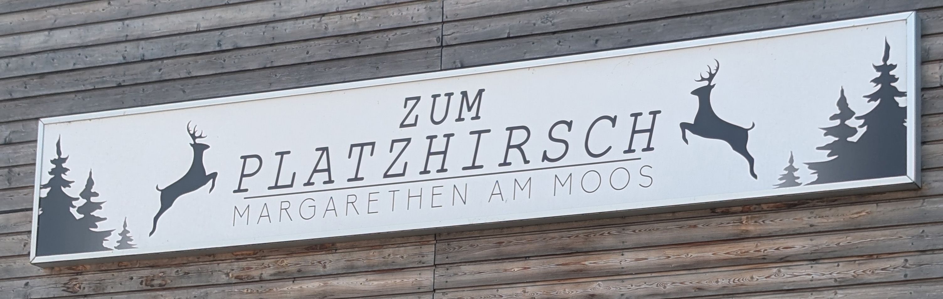 Lettering "Zum Platzhirsch" 