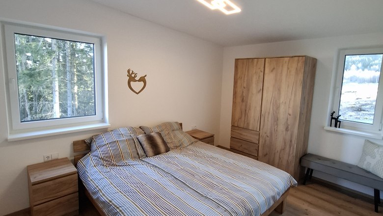 Bedroom 1 with double bed, &copy; Waldzauber Hirschenwies