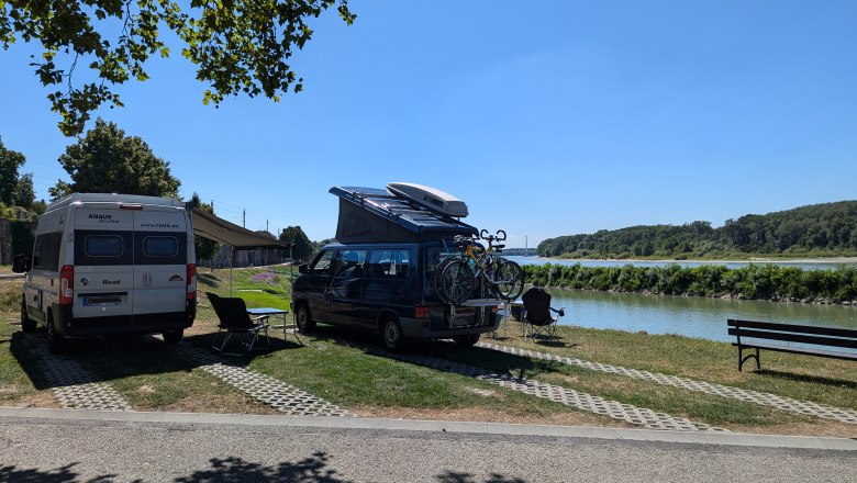 Motorhome parking space Jon Fosse Platz, © Donau Niederösterreich, Wagner Motorhomes