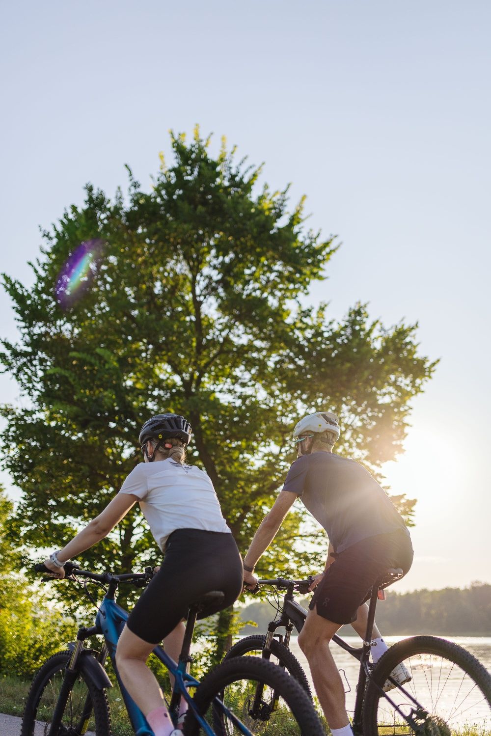 Bikers along the Danube
