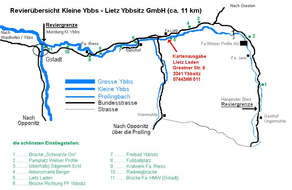 Area overview fly fishing Ybbsitz