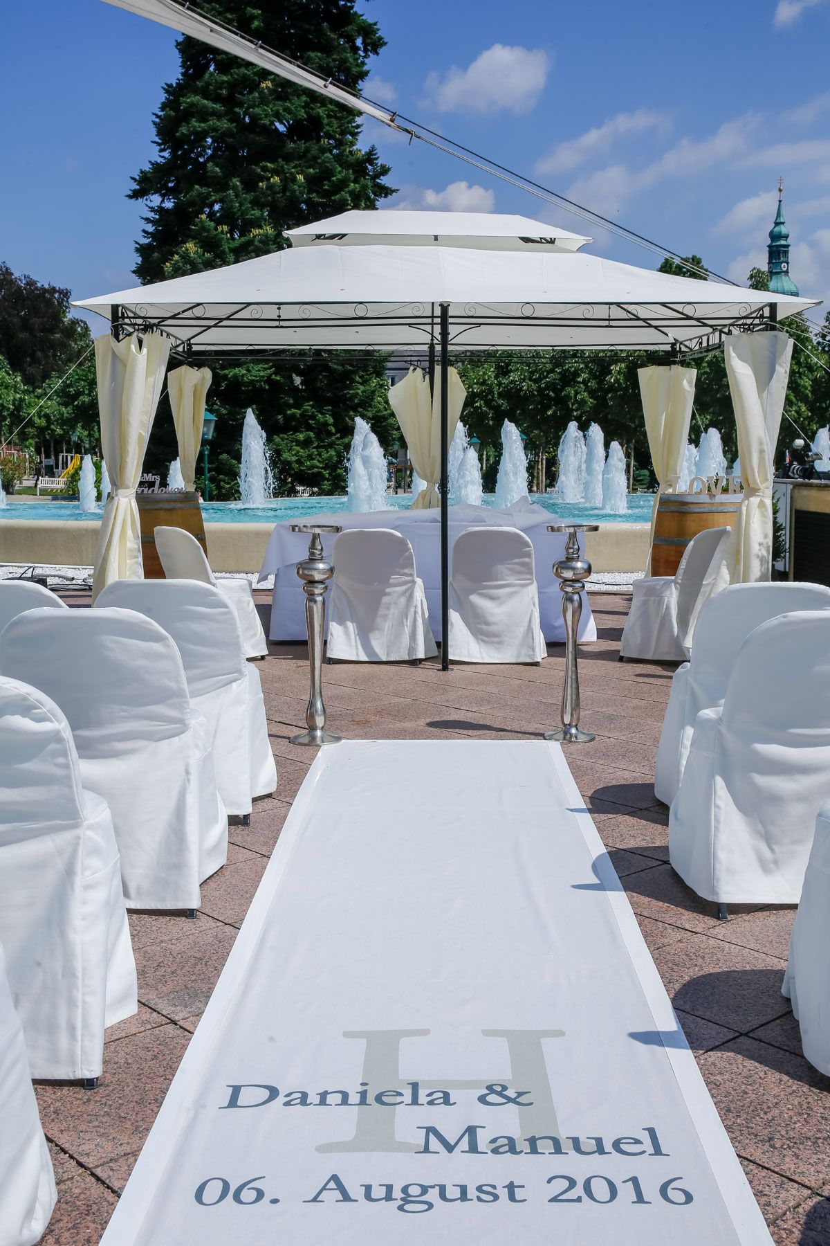 Wedding ceremony terrace