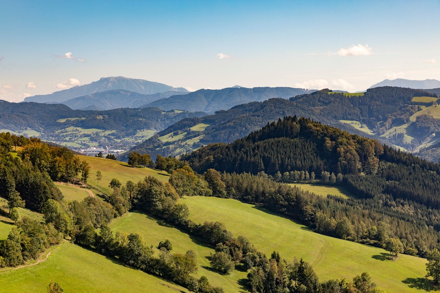 View of the Mostviertel mountain area