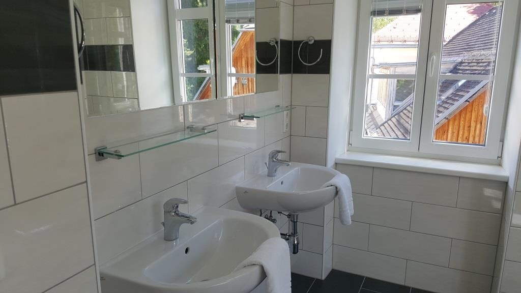 Bathroom with washing machine