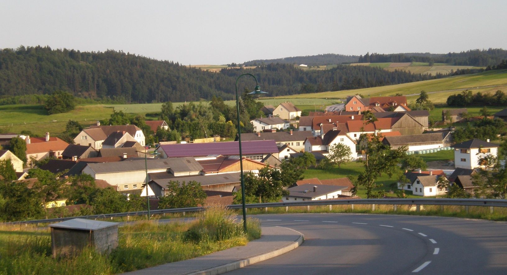 View of the village of Brand from the starting point