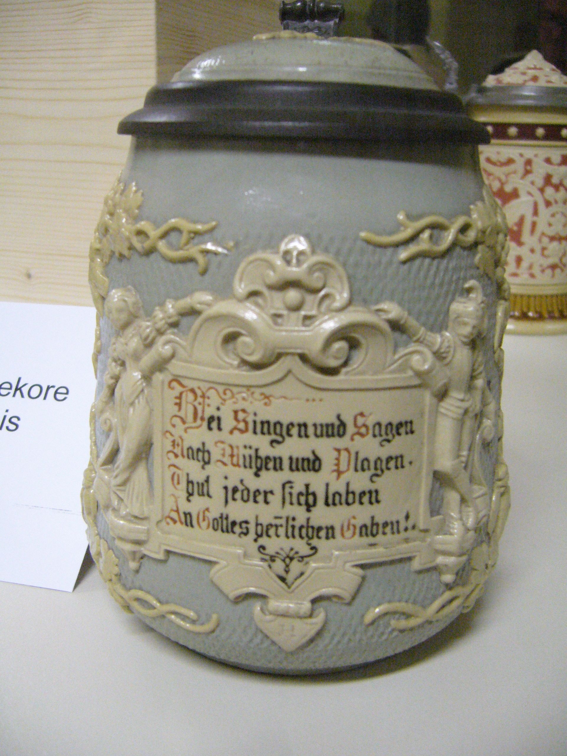 Museum of historical beer mugs