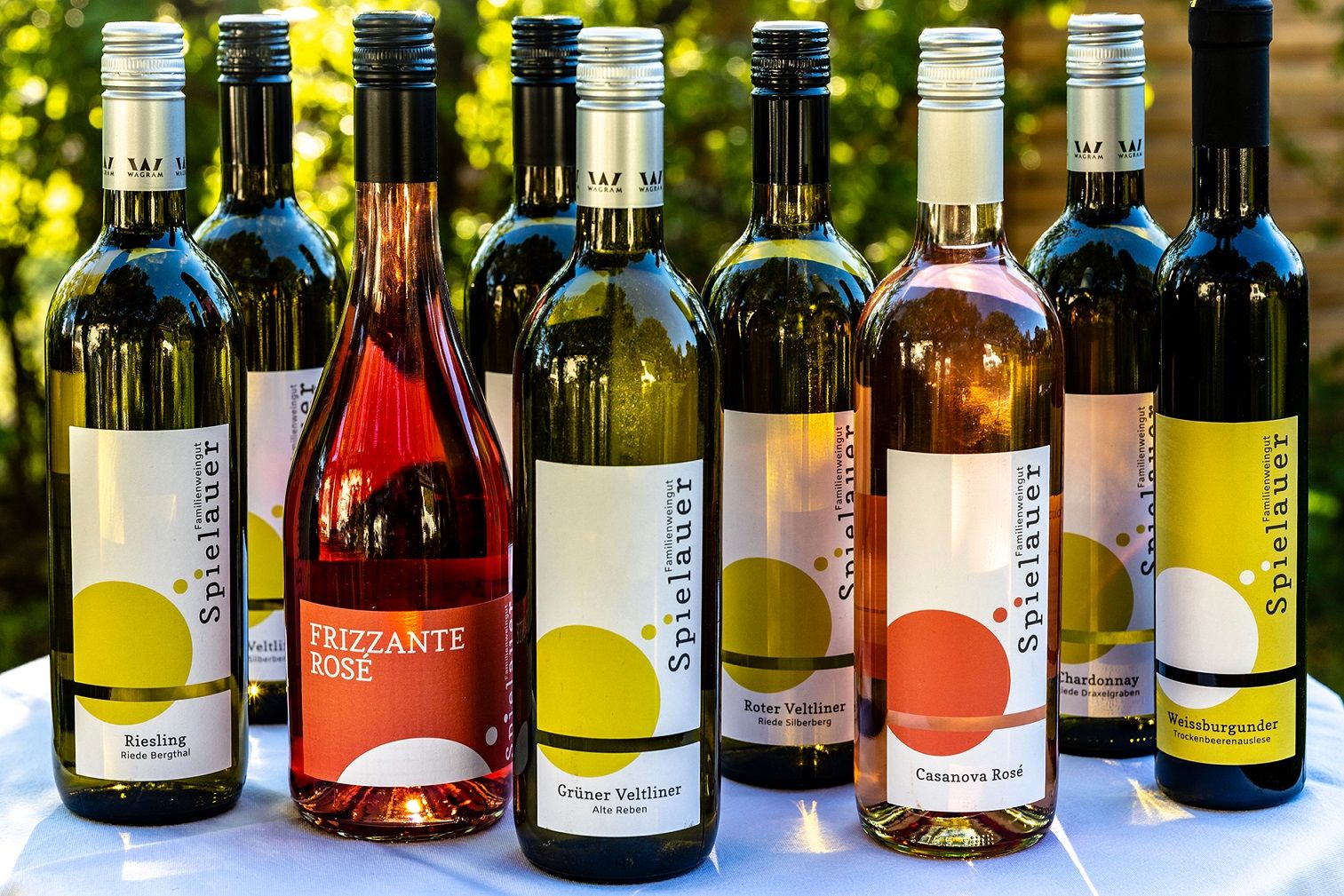 Selection of wines from the Spielauer winery