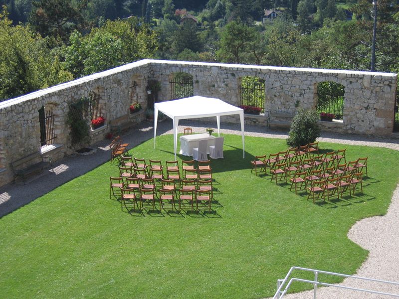 Civil wedding outdoors