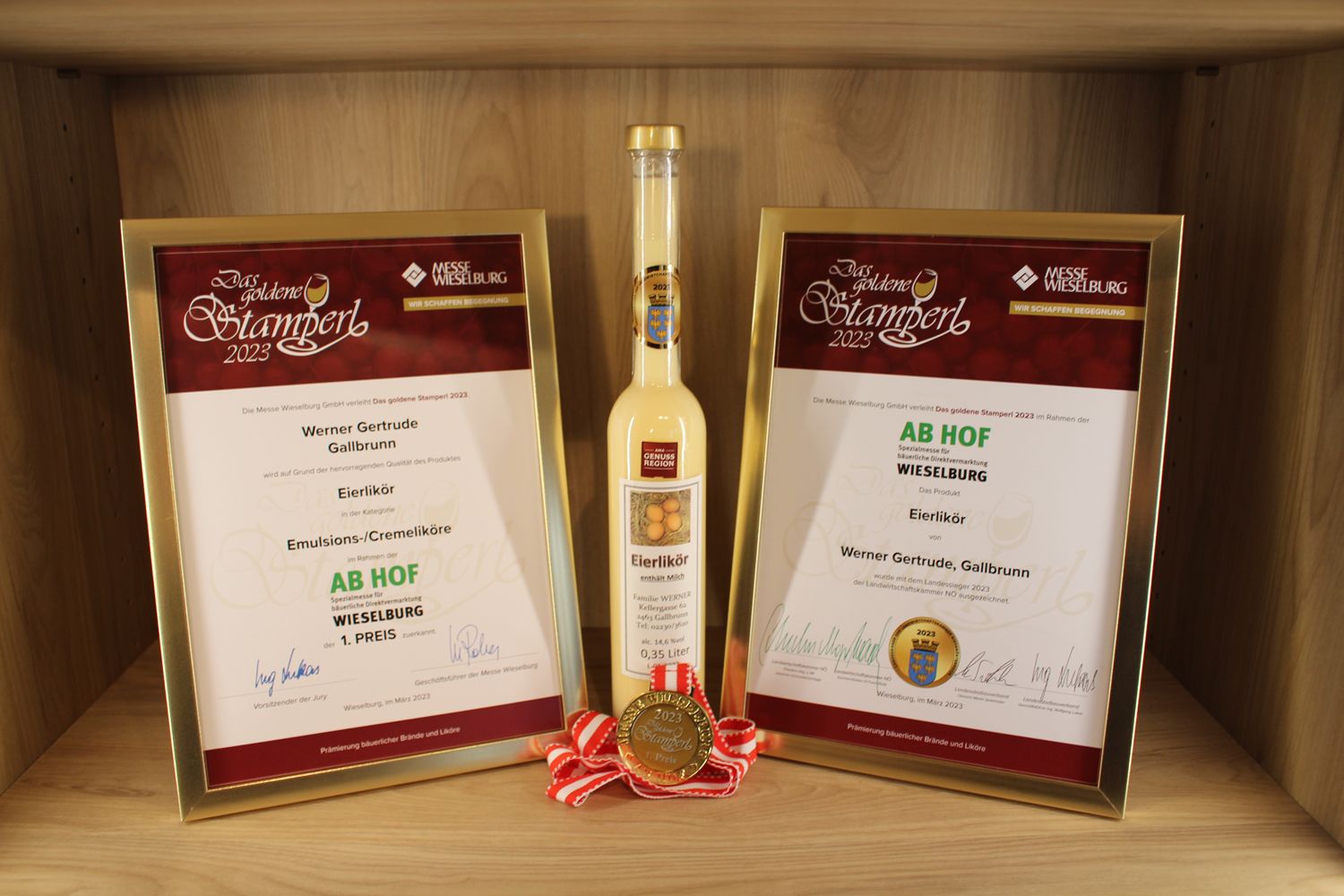 Egg liqueur, Geflügelhof Werner, Gallbrunn