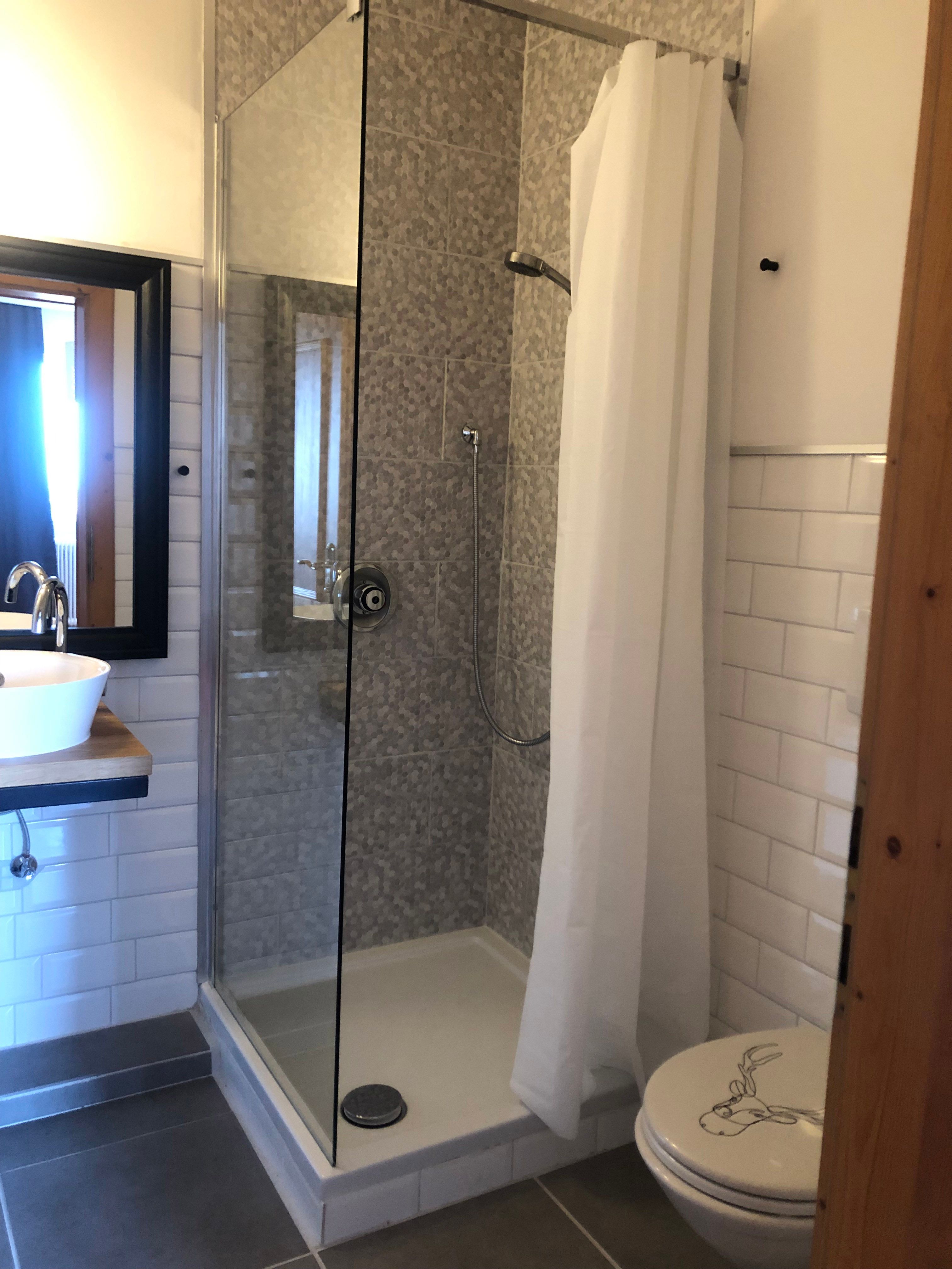 Shower corner in the bathroom