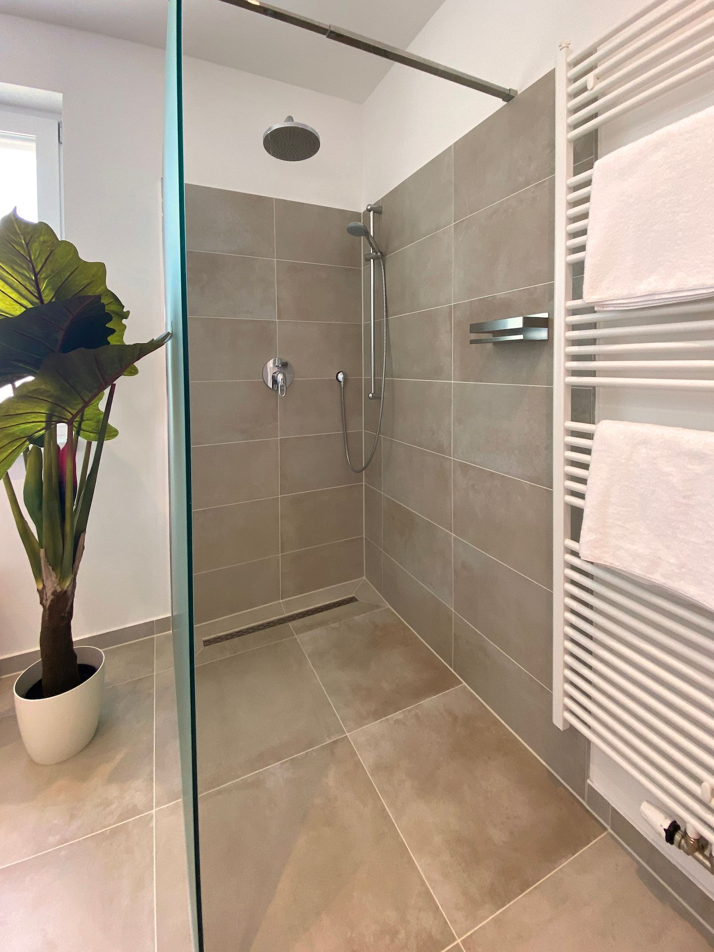 Large walk-in shower