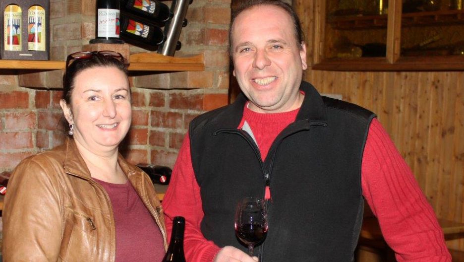 Horst and Irene Pelzmann in the tasting room