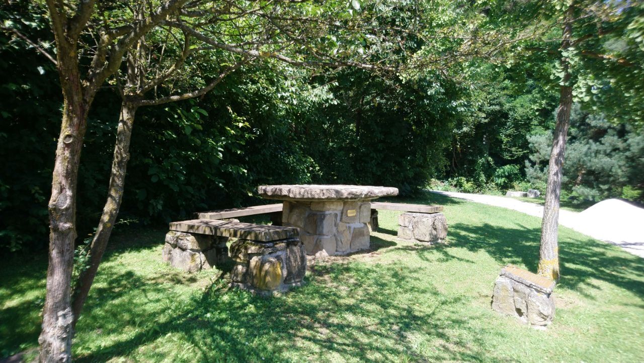 Stone seating area
