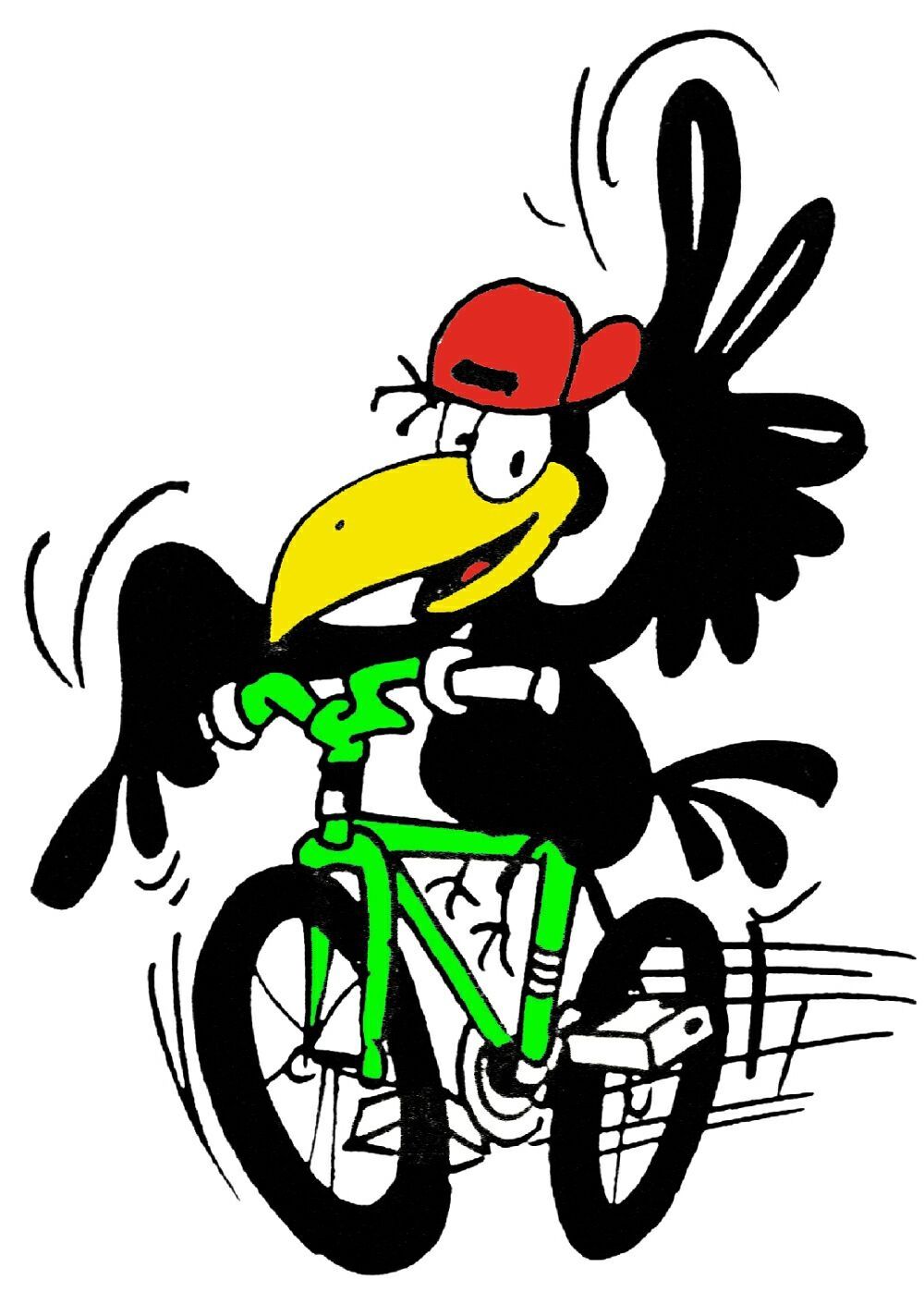 Cycling raven from Rabenstein