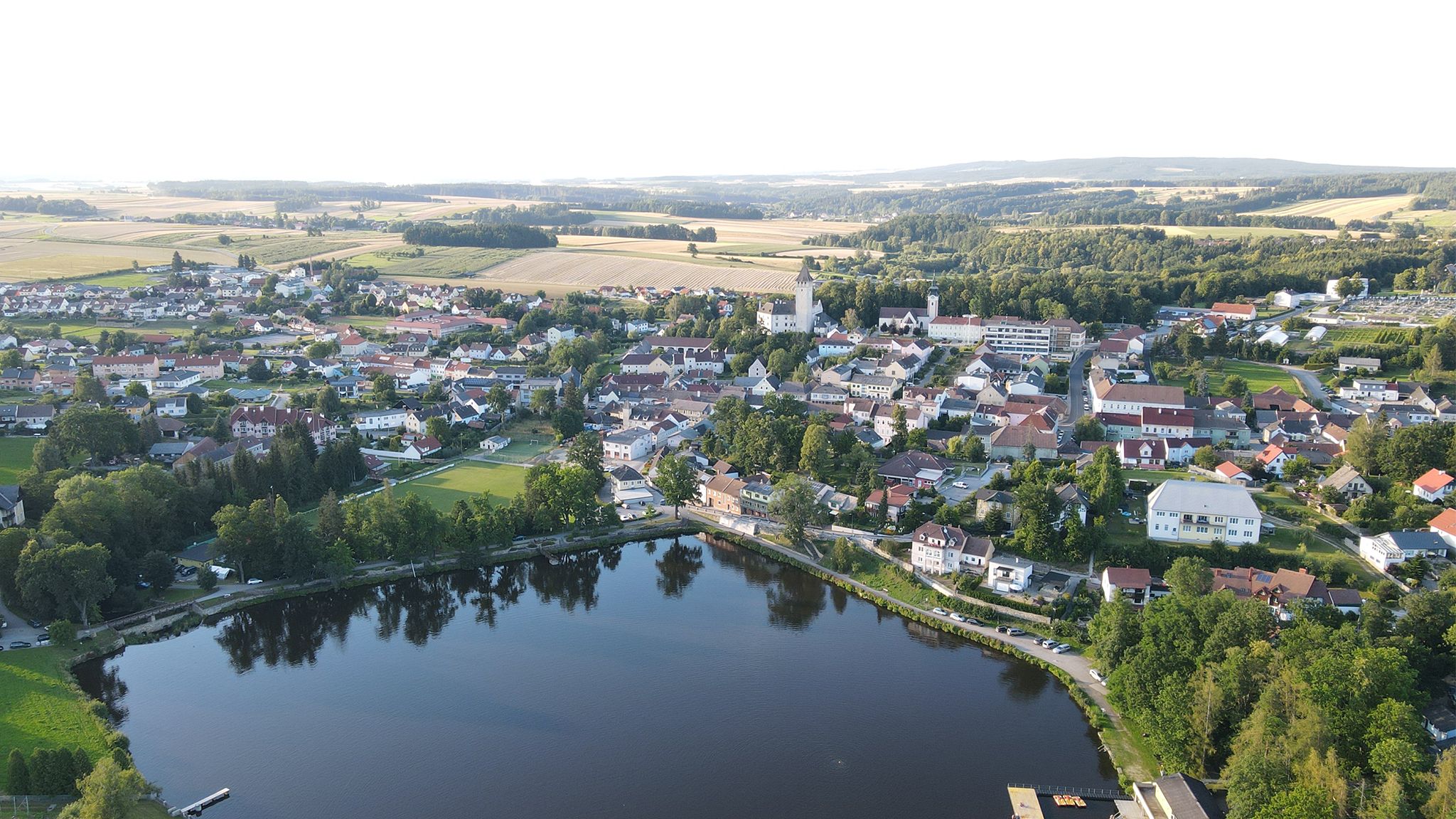 View of the town lake & municipality