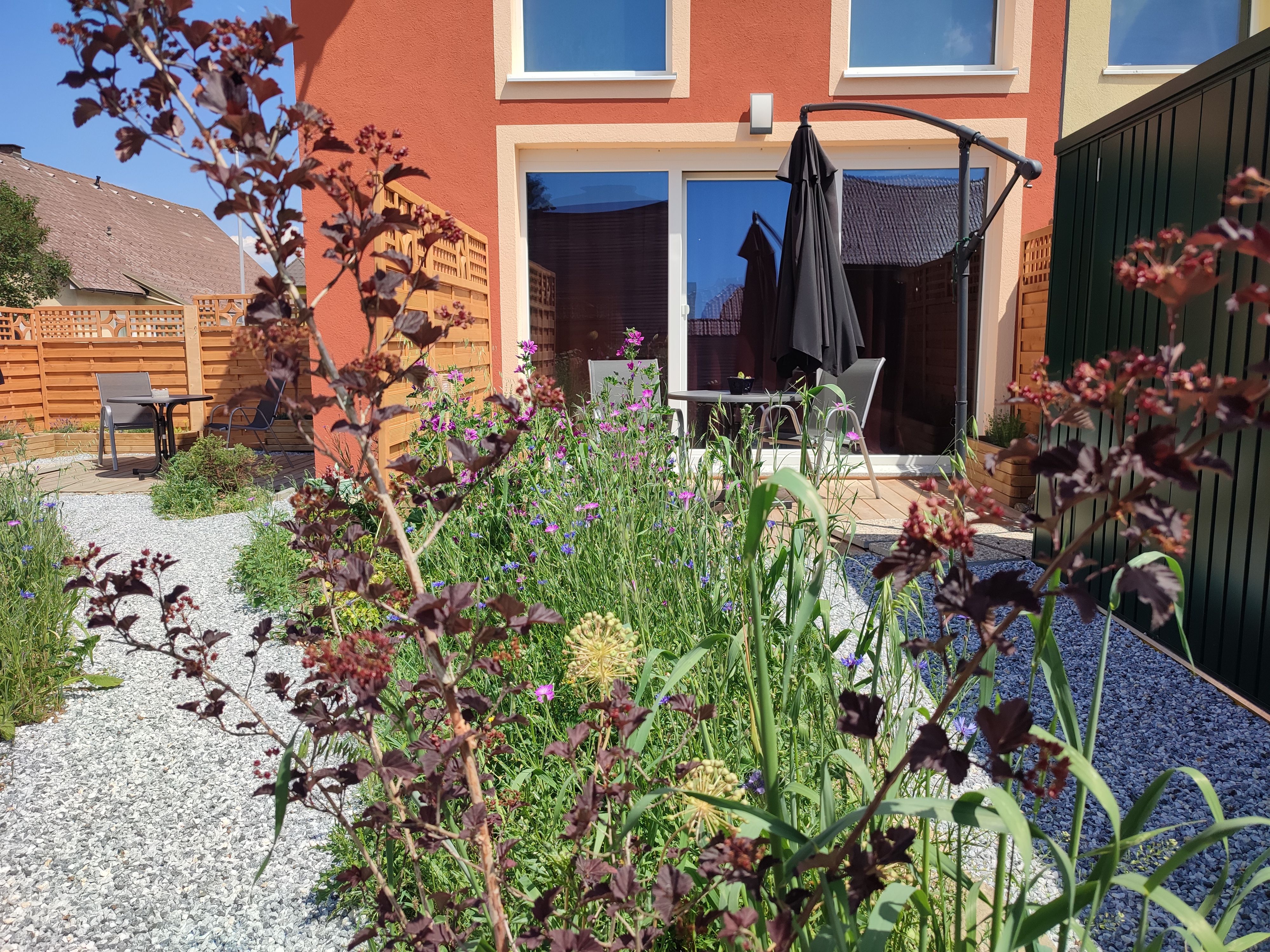 Sun terrace in the natural garden