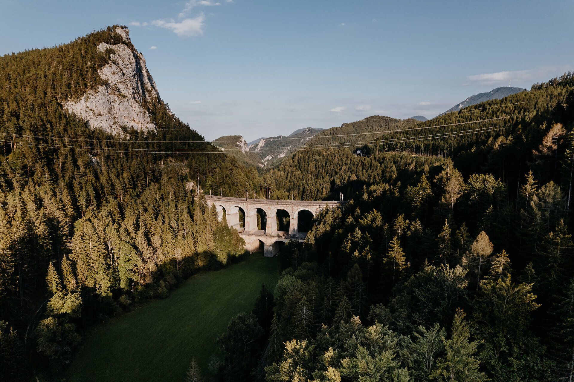 View of a Semmering Railway viaduct