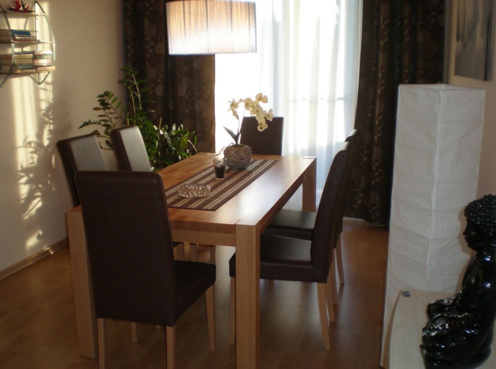 Table with chairs in the living room