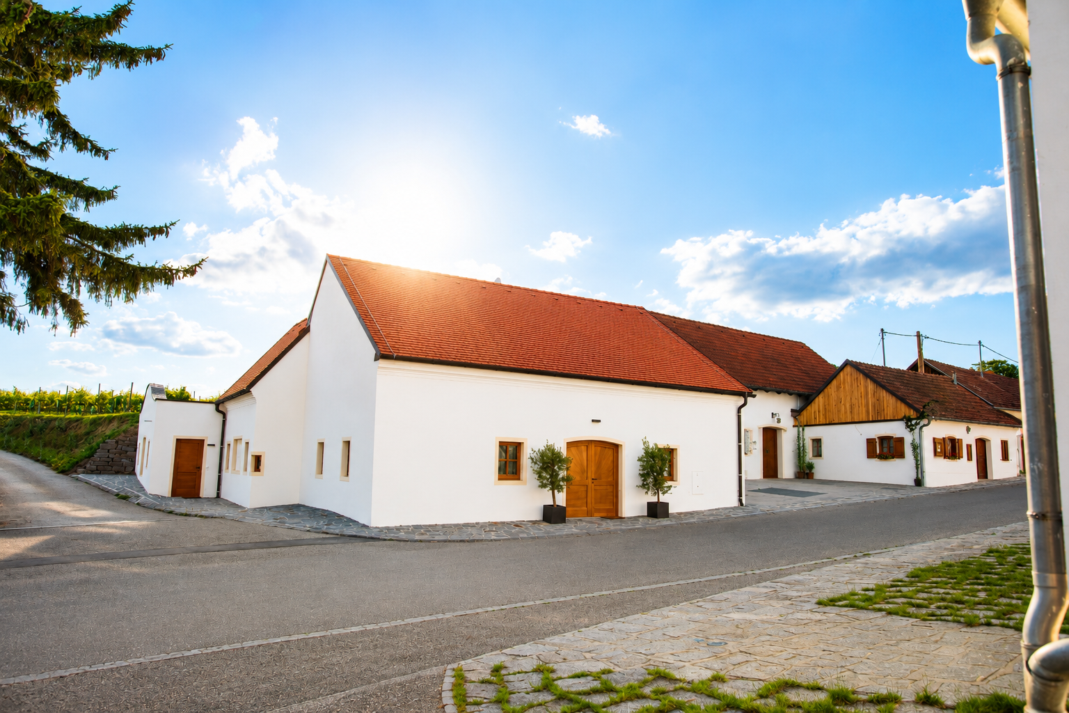 Vacation rental on the Wagram with cozy terraces and a location right in the vineyards.