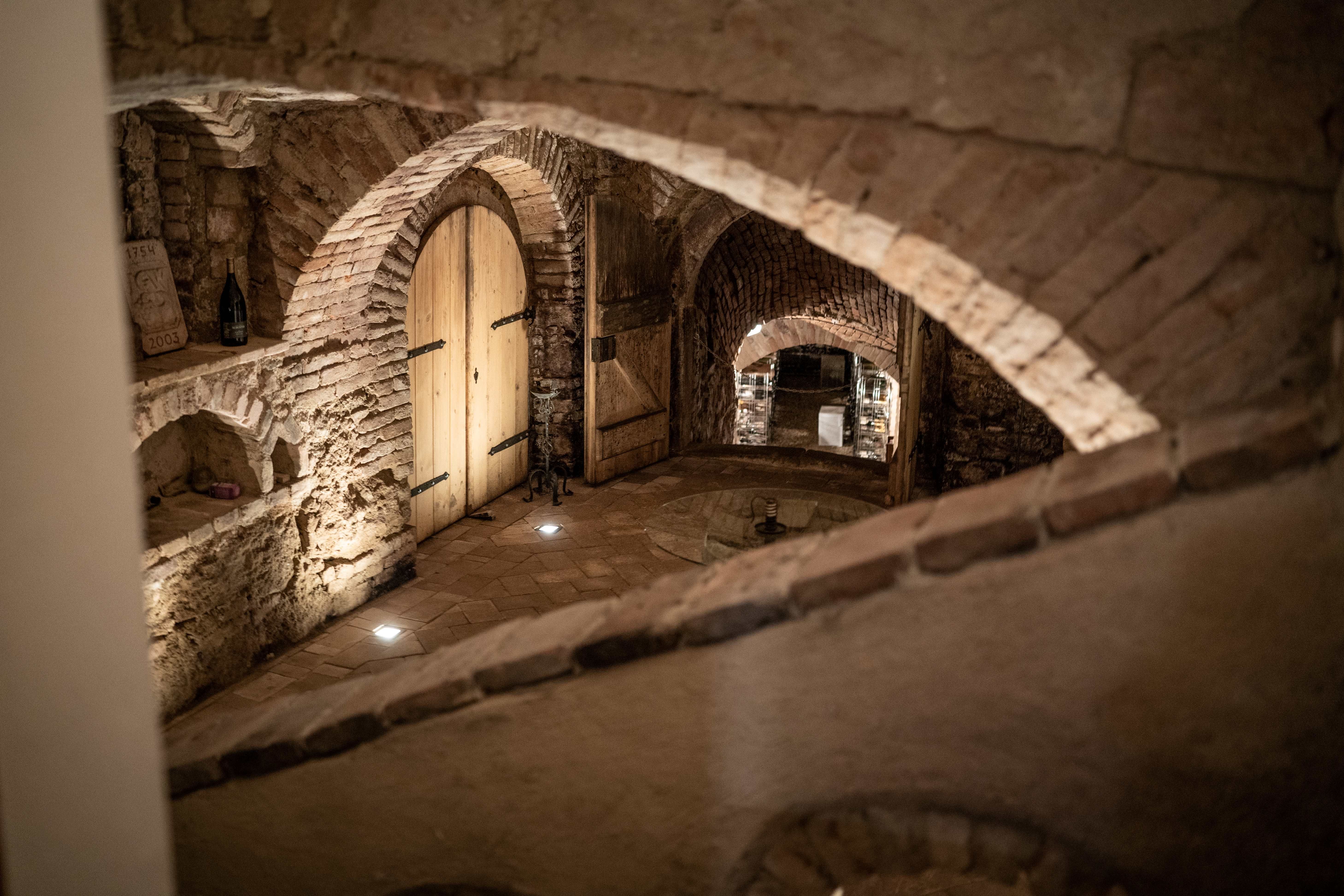 Cellar at the Schuster Winery