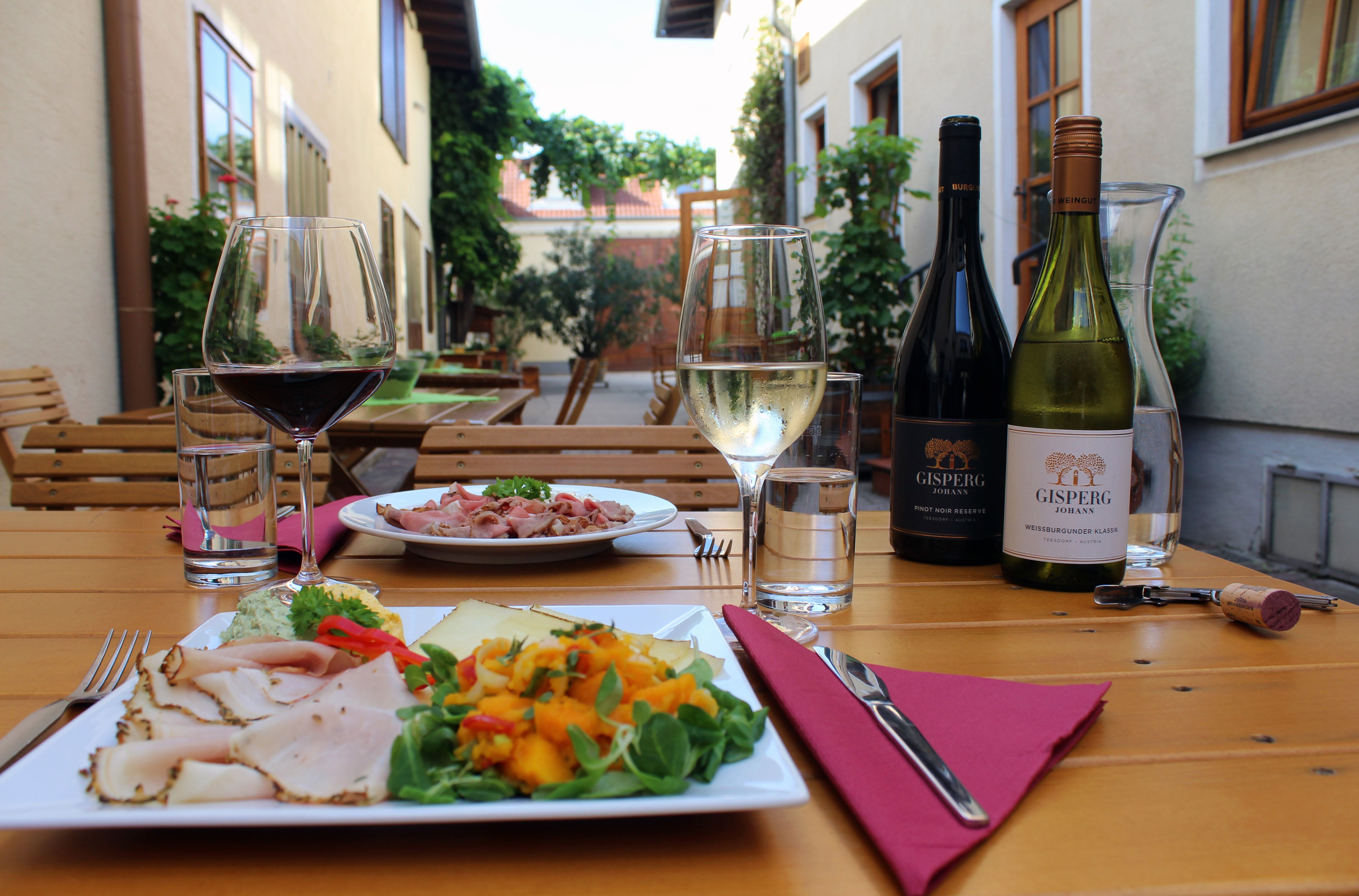 Wine taverns in the courtyard