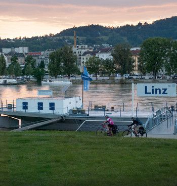 Linz landing stage on the Danube