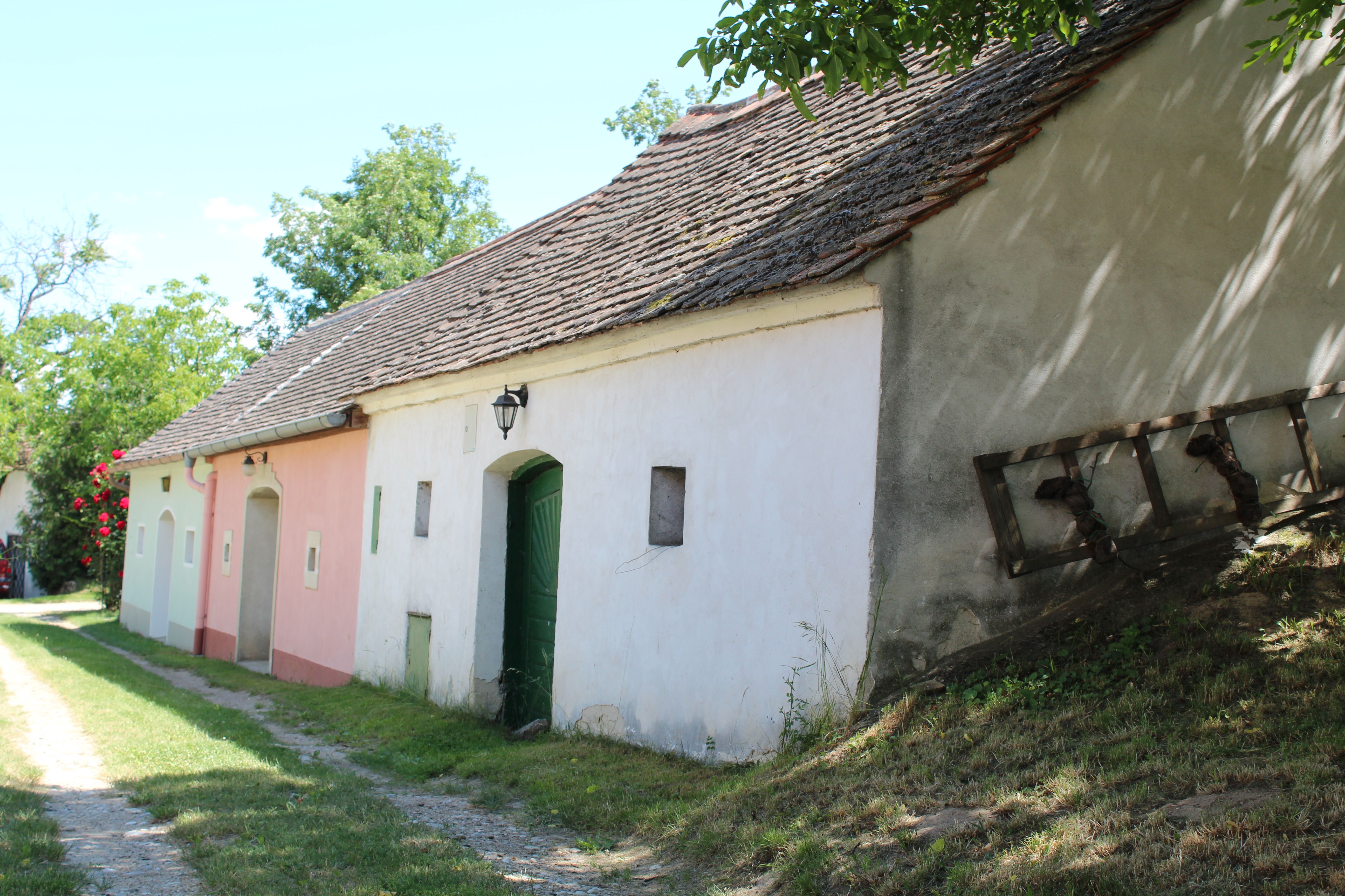 Traditional wine cellars in the wine cellar lane of Stoitzendorf, Austria.