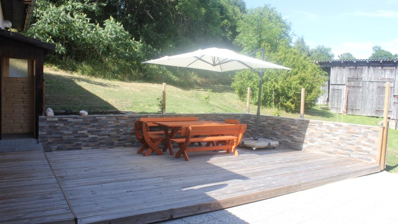 Terrace from the apartments, &copy; Hof Sonnegg