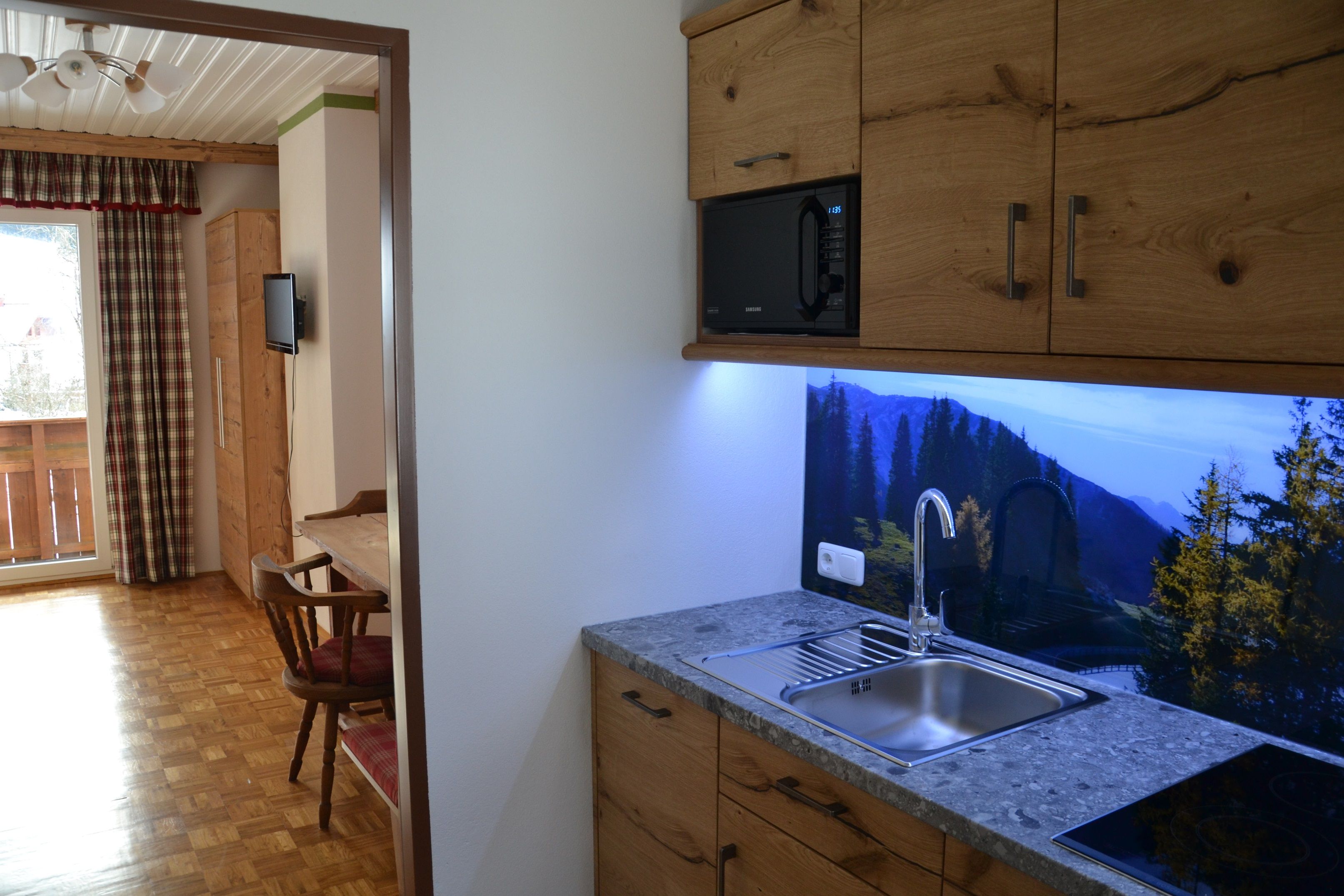 Kitchen and living room