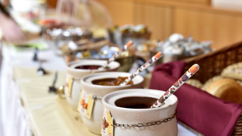 Rich breakfast buffet