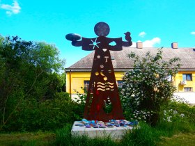 Die Franziskusstatue am Uferweg in Bad Erlach, © Unknown