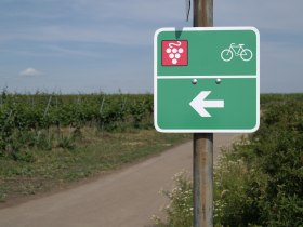 Beschilderung "Wein und Kultur Radweg", &copy; Retzer Land