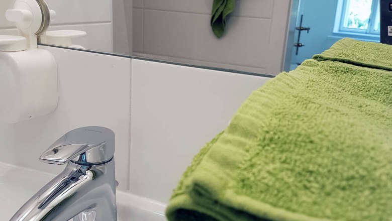 Brightly lit washbasin, &copy; Ederm&uuml;hle