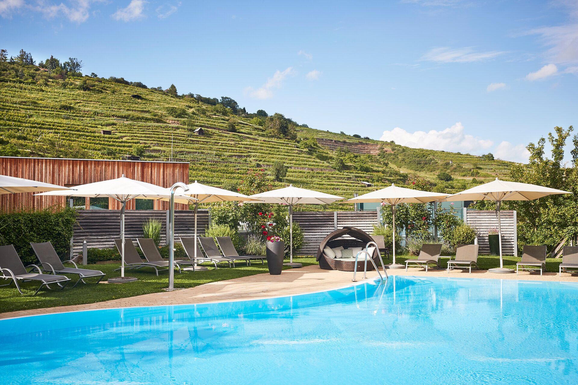 Interior view of the spa area with comfortable seating and large windows.