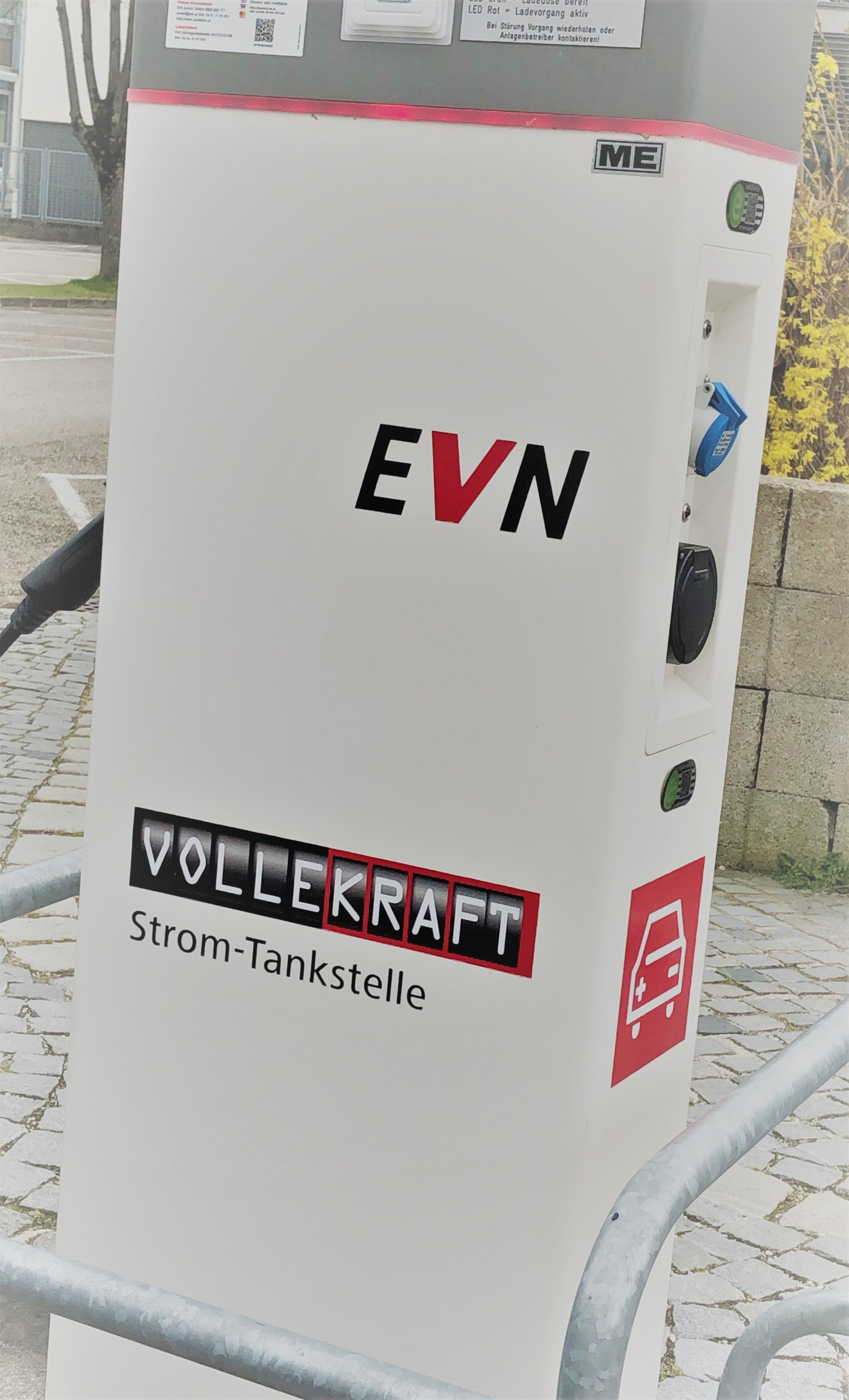 E-charging stations in the Melk city center parking lot