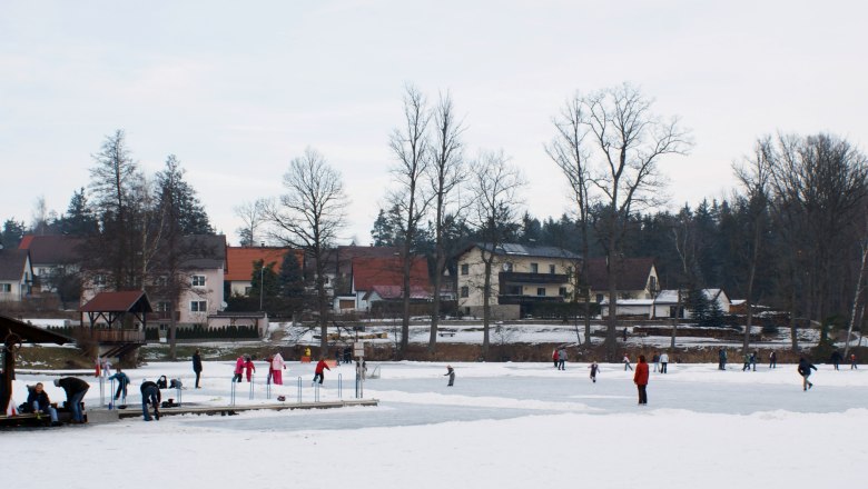 Eisläufer am Herrensee, © Stadtgemeinde Litschau