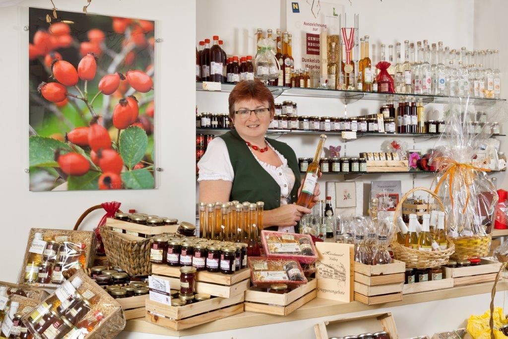 Herta Falkensteiner in the store