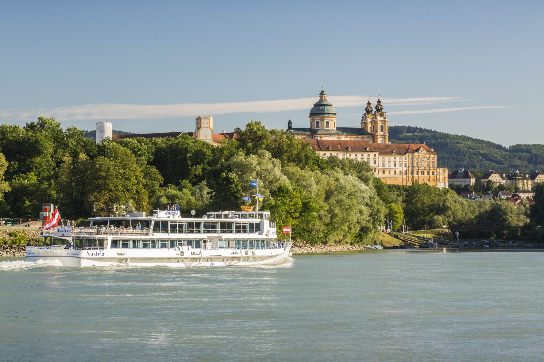 Melk Abbey with ship