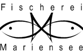 Logo of the Mariensee fishery with stylized fish.