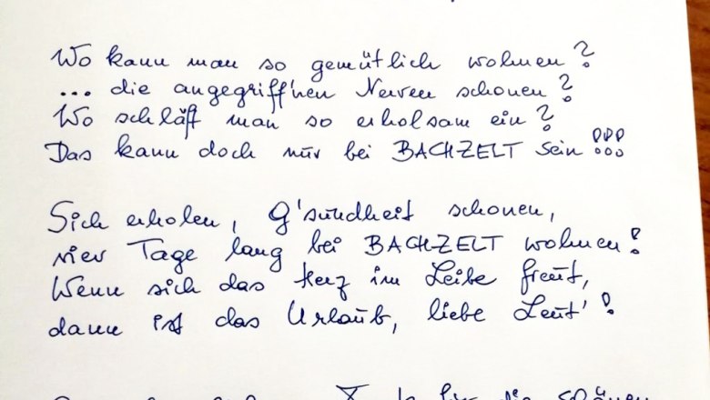 Guestbook entry, &copy; Martina Bachzelt