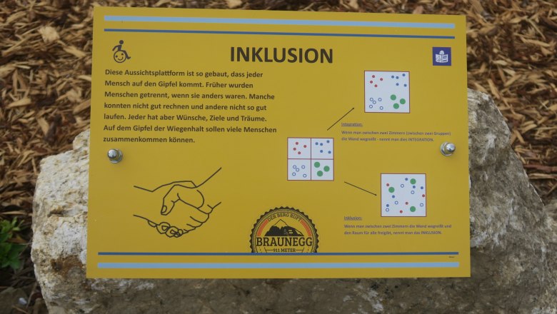 Barrier-free Braunegg viewing platform information board, &copy; Marktgemeinde Raxendorf