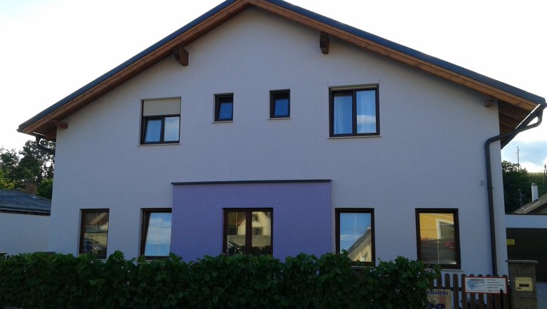 Exterior view of the modern hotel building.