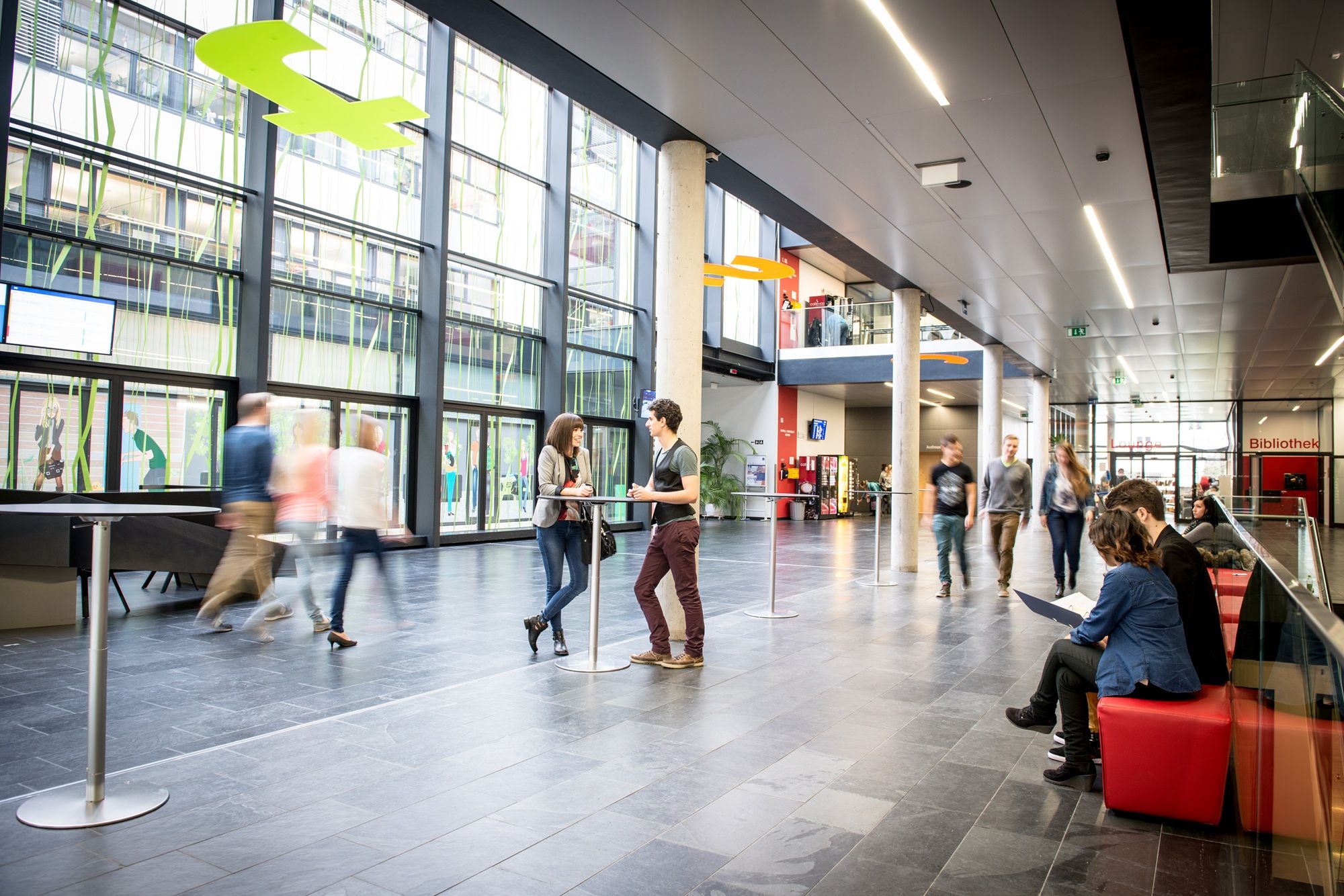 Modern Lobby of the University Building in St. Pölten