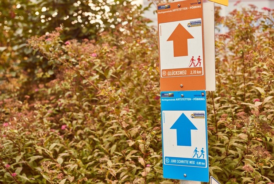 Signposting of the circular routes in the municipalities