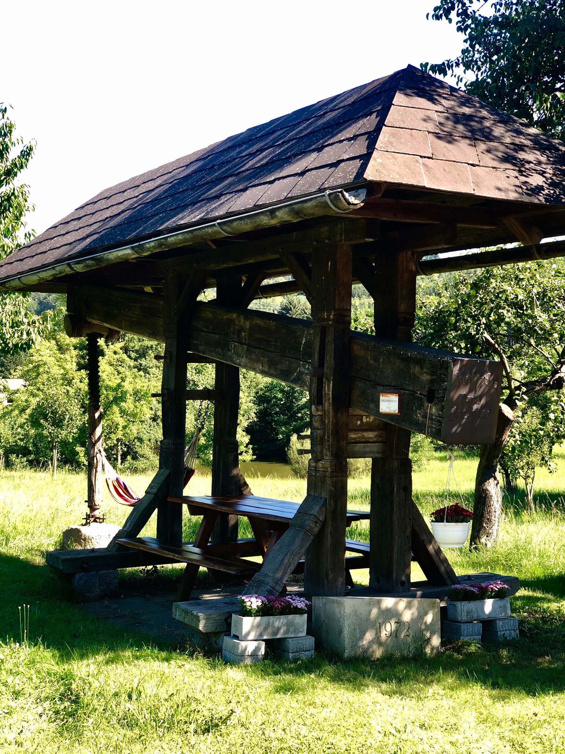 "Press" in the orchard