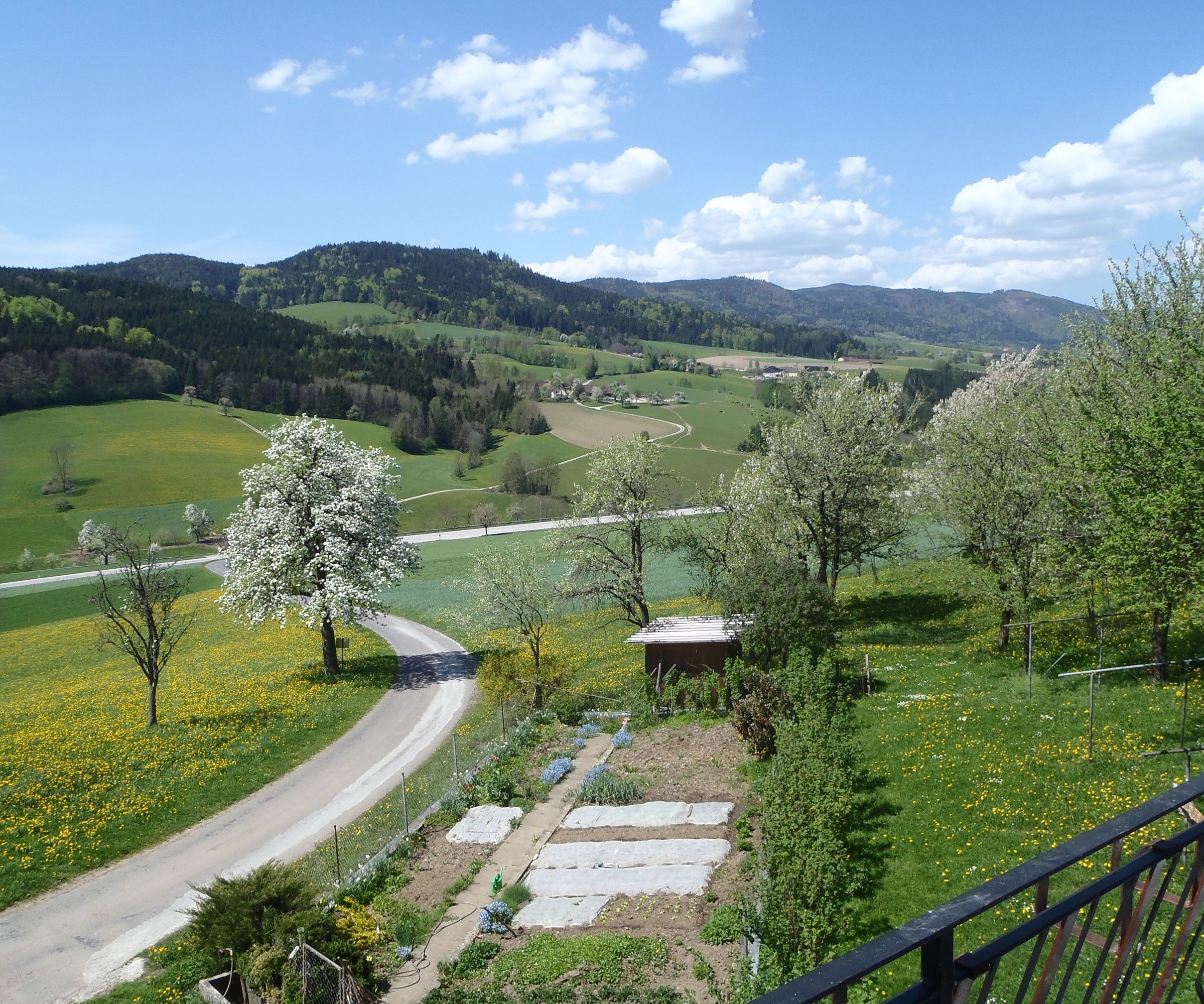 View from the balcony in spring, Yspertal